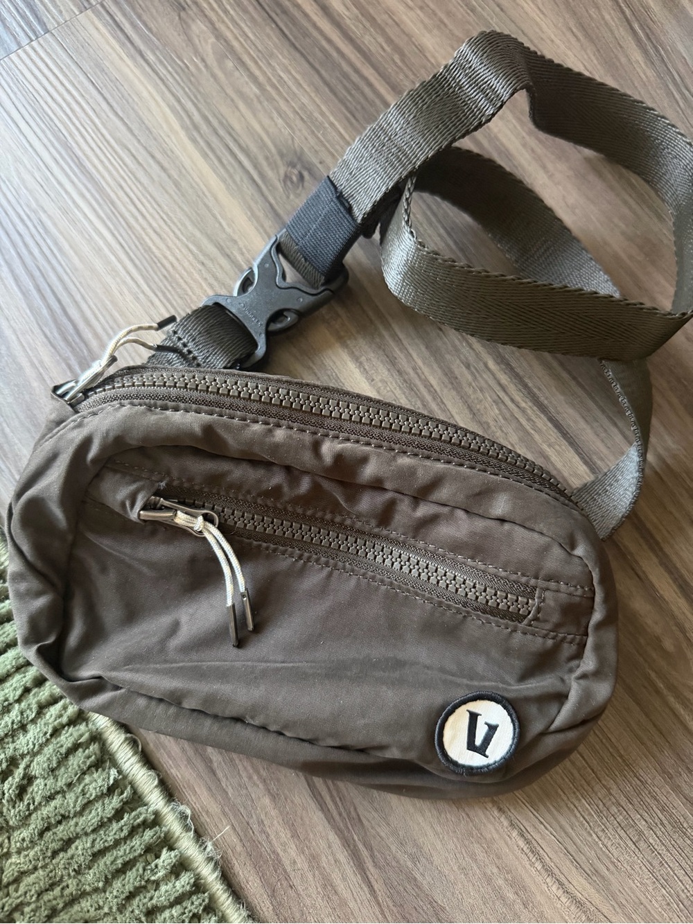 VUORI Olive Brown Crossbody Waist Bag